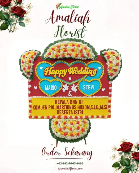 Papan Bunga Pernikahan Suling Tambun
